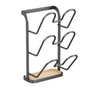 AFXGUSD Support de Couvercle de Casserole à Grille pour Rangement de Cuisine, Gris, 3 Niveaux