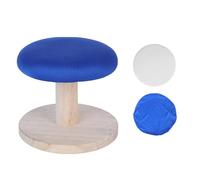 AFXGUSD Tabouret de Repassage Rond de 18 Cm avec éponge et Housse En Tissu Supplémentaires, Petit Outil de Repassage Portable, Table à Repasser de Table, Bleu