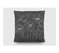 AG ART Coussin a motif a fleurs noir- 45 cm x 45 cm Multicolors G