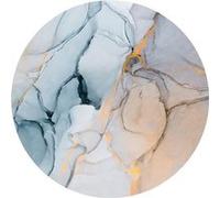 AG ART Papier peint intissé auto-adhésif rond Thème Pierre aquarelle - 70 x 70 cm Multicolors G