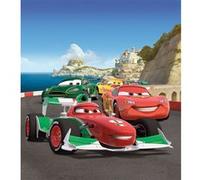 AG ART Papier peint XL intisse Flash McQueen & Francesco Bernoulli Cars Disney 180X202 CM Multicolors G
