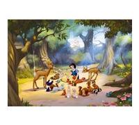 AG ART Papier peint XXL intisse Blanche Neige & animaux de la forêt 360X270 CM Multicolors G