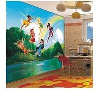 AG ART Papier peint XXL intisse La Vallée du printemps Disney Fairies 360X270 CM Multicolors G