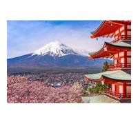 AG ART Papier peint XXL intissé Vue sur le mont Fuji Japon 360x270 cm Multicolors G