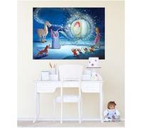 AG ART Poster géant Cendrillon Carrosse Princesse Disney intisse 155X115 CM Multicolors G