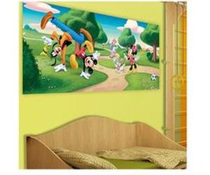 AG ART Poster géant Mickey Minnie au Parc Disney intisse 202X90 CM Multicolors G