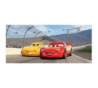 AG ART Poster horizontal Cars Flash McQueen et cruz Ramirez sur la piste de Disney intisse 202CM X 90CM Multicolors G