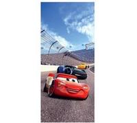 AG ART Poster Porte Cars Flash McQueen Cruz Ramirez et Jackson Storm en piste de Disney intisse 90 X 202 CM Multicolors G