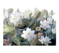 AG ART Poster Thème Fleurs en Relief -Emboss Flowers - 360 x 270 cm Multicolors G