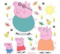 AG ART Sticker - Peppa pig et sa famille - 1 planche 65 x 85 cm Multicolors G