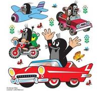AG ART Sticker Taupe en voiture rouge - 1 planche 30 x 30 cm Multicolors G