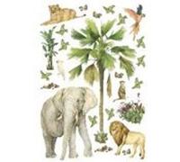 AG ART Stickers animaux - Eléphant Géant - 1 planche 42,5 x 65 cm Multicolors G