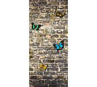 AG Design - Papiers Peints intissé - Papillon sur Le Mur - Tapisserie Photo - Poster Photo géant - 90 x 202 cm - 1 lés - FTNV 2905 G