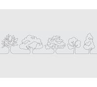 AG Design Bordure Autocollante Arbres, AWB 8282 | Décoration Autocollante pour Murs, Meubles, Papiers Peints, Revêtements Muraux et Portes, Film, Multicolore | Largeur 500cm x Hauteur 14cm