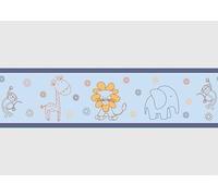 AG Design Bordure Autocollante Blue Fairy Tale, AWBD 8054 | Étanche Décoratif pour Chambre d’Enfant | Bordure Murale pour Fille et Garçon | Film, Multicolore | Largeur 500 cm x Hauteur 13.8 cm