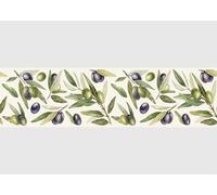 AG Design Bordure Autocollante Branche d'olivier sur Blanc, AWB 8520 | Décoration Étanche pour Murs, Meubles, Papiers Peints, Revêtements Muraux et Portes, Film, 500 cm x 13.8 cm