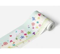 AG Design Bordure Autocollante Croquis De Fleurs D'Été, AWBD 8510 | Étanche Décoratif pour Chambre d’Enfant | Bordure Murale pour Fille et Garçon | Film, Multicolore | Largeur 500 cm x Hauteur 13.8 cm