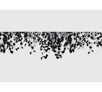 AG Design Bordure Autocollante Feuilles Grises Pendantes, AWB 8278 | Décoration Autocollante pour Murs, Meubles, Papiers Peints, Revêtements Muraux et Portes, Film | Largeur 500cm x Hauteur 13.8 cm