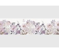 AG Design Bordure Autocollante Fleur Violette À L'Aquarelle, AWB 8482 | Décoration Étanche pour Murs, Meubles, Papiers Peints, Revêtements Muraux et Portes, Film, Étanche | 500 cm x 13.8 cm