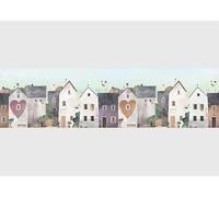AG Design Bordure Autocollante Joli Quartier, AWBD 8496 | Étanche Décoratif pour Chambre d’Enfant | Bordure Murale pour Fille et Garçon | Film, Multicolore | Largeur 500 cm x Hauteur 13.8 cm