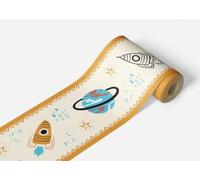 AG Design Bordure Autocollante Light Yellow Cosmos, AWBD 8058 | Étanche Décoratif pour Chambre d’Enfant | Bordure Murale pour Fille et Garçon | Film, Multicolore | Largeur 500 cm x Hauteur 13.8 cm