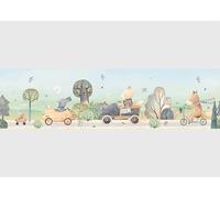 AG Design Bordure Autocollante Promenade En Forêt, AWBD 8494 | Étanche Décoratif pour Chambre d’Enfant | Bordure Murale pour Fille et Garçon | Film, Multicolore | Largeur 500 cm x Hauteur 13.8 cm