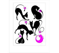 AG Design c 1025 Mural Stickers autkleber Chats