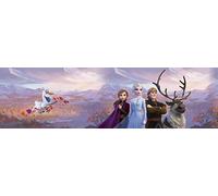 AG Design ELSA avec amis en montagne, Frozen 2, Disney, bordure décorative pour chambre d'enfant, 5 m x 14 cm, WBD 8159 Multicolore 0,1 m