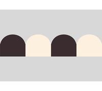 AG Design Frise Murale Autocollante Ondulée Couleurs, AWBD 8658 | Bordure Décorative Étanche Courbée pour Murs, Meubles, Papiers Peints, Portes | Multicolore | 300 x 13.5 cm