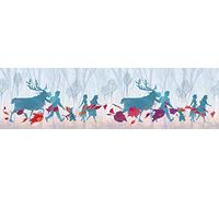 AG Design Frozen 2 Silhuette Disney Frise murale décorative pour chambre d'enfant 5 m x 14 cm WBD 8160 PVC Bleu 0,1 m