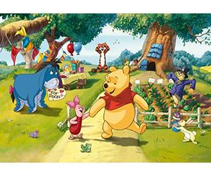 AG Design Papier Peint Disney Winnie The Pooh pour Enfants | Décoration Murale XXL Intissée pour Chambre de Bébé | Photo Murale Premium pour Fille et Garçon | Colle Incluse | 252 x 182 cm | FTDs 1938