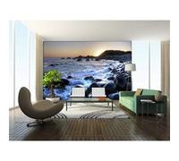 AG Design - Papiers Peint Photo - Coucher de Soleil sur la mer - Tapisserie Photo - Poster Photo géant - 360x254 cm - 4 lés - FTS 1311 G