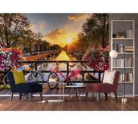 AG Design - Papiers peints intissé - Canaux d'Amsterdam - Tapisserie photo - Poster photo géant - 360x270 cm - 4 lés - FTNXXL 2489