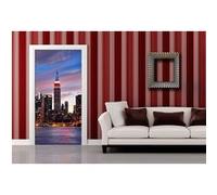 AG Design - Papiers Peints intissé - N.Y. Sunset - Tapisserie Photo - Poster Photo géant - 90 x 202 cm - 1 lés - FTNV 2887 G