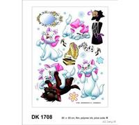 AG Design - Sticker Mural Adhesive Disney - Autocollant - Les Aristochats Disney - Sticker décoratif - 65x85cm - 1 Fragment - DKs 1708 G