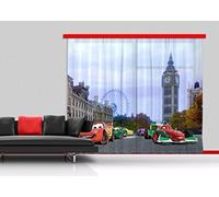 AG Design Voilage/Rideau fcp-GN XXL 6000 Disney, Cars, 280 x 245 cm, 2 Partie