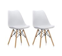 Aga 2x Chaise de salle à manger MR2035 Blanche