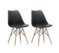 Aga 2x Chaise de salle à manger MR2035 Noire