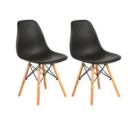 Aga 2x Chaise de salle à manger Noire