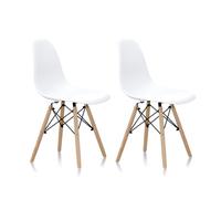 Aga 2x Chaises de salle à manger Blanches