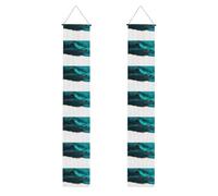 Agate dorée turquoise moderne et élégante sur fond blanc, Décorations pour fête de remise de diplômes - Bannière de bienvenue à suspendre au porche, pour l'intérieur et l'extérieur