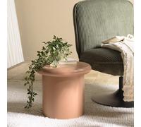 Agathe - table d'appoint ronde en bois peint marron d40cm