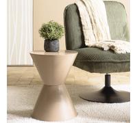 Agathe - table d'appoint ronde en bois peint taupe d35cm