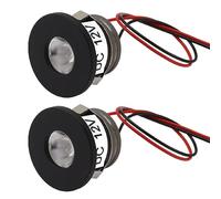 Agatige 2PCS Mini Spot LED Encastrable, DC12V 1W Spots Miniatures Affichage Intérieur Lumières Décoratives pour Bibliothèques Armoires Compteur de Bijoux