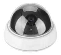 Agatige Fausse Caméra Dôme Sécurité Factice avec Alarme Clignotant Rouge LED, Caméra Dôme de Vidéosurveillance Factice étanche Fausse Caméra Surveillance Sécurité avec Lumière Clignotante