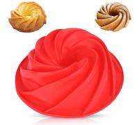 Agatige Moule À Gâteau Cannelé En Silicone, 9,7x3 In Moule À Gâteau Rond Antiadhésif Accessoires De Cuisine Pour La Pâtisserie Moule À Gâteau Rouge Moule Gateau Silicone Pour Petit Gâteau Au Chocolat