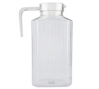 Agatige Pichet à Boissons en Acrylique, Réfrigérateur Pichet Plastique Carafe Eau avec Couvercle en Plastique Blanc pour Eau, Thé Glacé/Vin/Café/Jus Carafe de Boisson(1800 ML)
