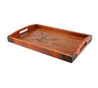 Agatige Plateau De Service, Rétro Élégance Plateaux De Service Pour Manger Avec Poignée Plateau De Nourriture Plateaus Bois Rectangulaire Pour Plateaux En Bois De Fête Pour Réunion Restaurant Table