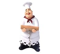 Agatige Résine Figurine de Cuisinier, Statue de Cuisinier Ornement de décoration en résine Artisanat Mignon Cuisinier Statue Chef Figurines pour décor de Cuisine café décor à la Maison(#5)