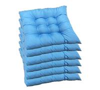 AGDLLYD 6 Coussins de Chaises Carrés 40x40 Coussins de Siège Décoration Maison Coussin Mat Matelassée,Confortable et coloré - Idéal pour intérieur et extérieur (Bleu clair011)